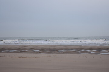 Belgium's coast in winter with sandstorms and sunshine
