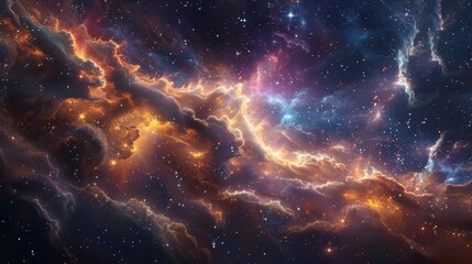 Captivating Cosmic Eruption:A Mesmerizing Interstellar Spectacle of Celestial Splendor - obrazy, fototapety, plakaty