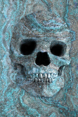 Totenkopf auf blauem Fond #240441.1