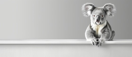  A Koala Relaxing in a Bathtub with Paws on the Edge