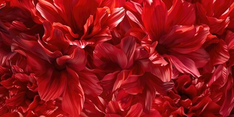 A close up of red flowers with a red background. The flowers are arranged in a way that they look like they are in a bouquet. Scene is warm and inviting