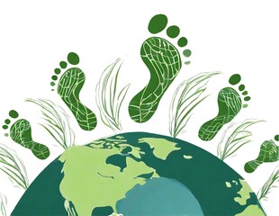 grüner Fuss - ökologischer Fußabdruck