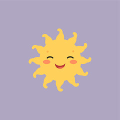 vector hand painted sun in ca...