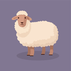 cute sheep vector flat illust...
