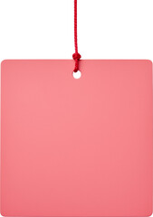 pastel red price tag isolated on white or transparent background,transparency 