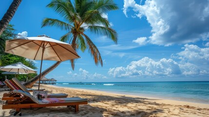 Naklejka premium Summer beach holiday background 