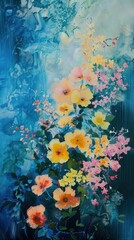 Fototapeta na wymiar abstract floral spring art poster and decoration