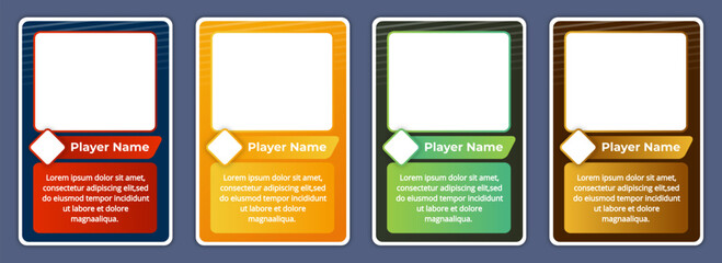 game card border template with gradient variant color from game card or playing card © Farhan