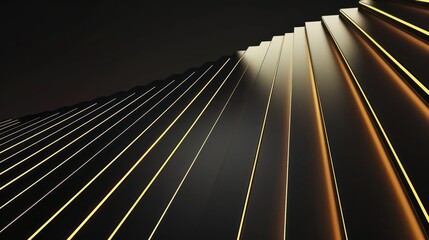 Obraz premium Luxurious black and gold background with golden lines pattern