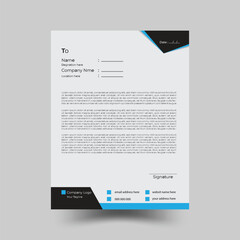 Clean and professional corporate company business letterhead template design with color variation bundle.
