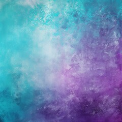 Turquoise purple silver, a rough abstract retro vibe background template or spray texture color gradient