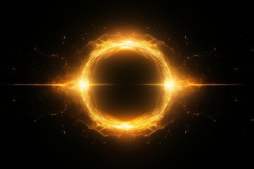 Yellow light flare png isolated black background