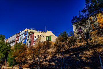 colorful city landscape from the city of Villajoyosa in Spain