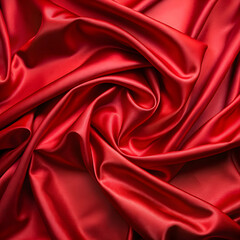 Obraz premium Fabric red satin background