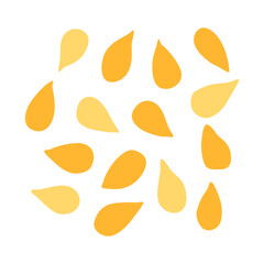 Icon of oil seeds. Vector. Flat style orange icon