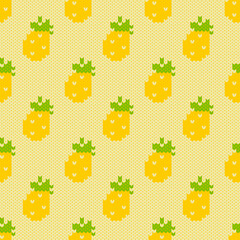 Texture of knitted fabric. Cozy pineapple knitting pattern.