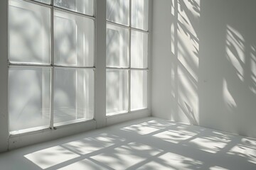 Enhance your product presentation with our window shadow overlay effect on a textured white backdrop for a professional mockup.