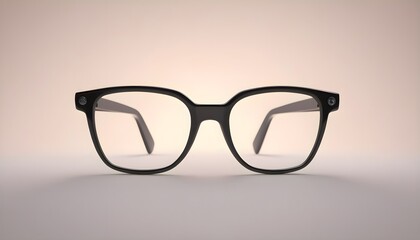 Elegant Eyewear: Sleek Glasses on Minimalist Background - Hand Edited Generative AI