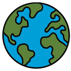 the planet earth globe world illustration