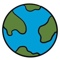 the planet earth globe world illustration
