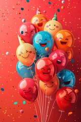 Celebrate with joy using this smiley bouquet vector design, perfect for adding a touch of happiness to your birthday greetings.