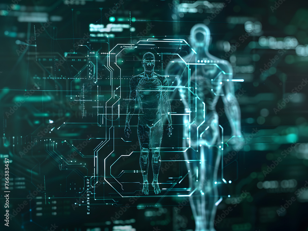 Poster cybersecurity abstract technology network background with digital data protection security concept.