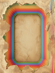 Retro waves of colour creating a vibrant abstract groove.