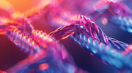 3D x-ray cables tangled electrified in pastel spectrum - obrazy, fototapety, plakaty