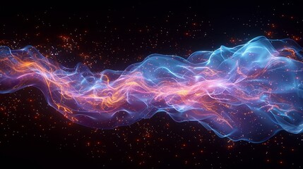 3D x-ray of electric circuit pastel lightning strikes - obrazy, fototapety, plakaty