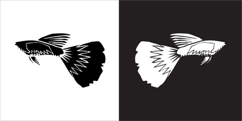 Illustration vector graphics of fish icon