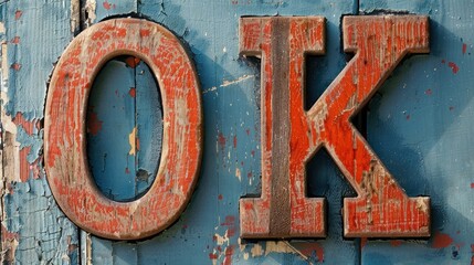 The word OK is composed of the letters O and K.