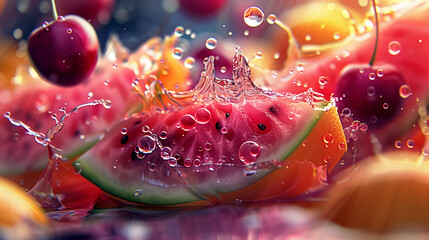 cherry's and watermelon slices