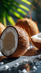 coconut, close up angle