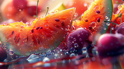 cherry's and watermelon slices