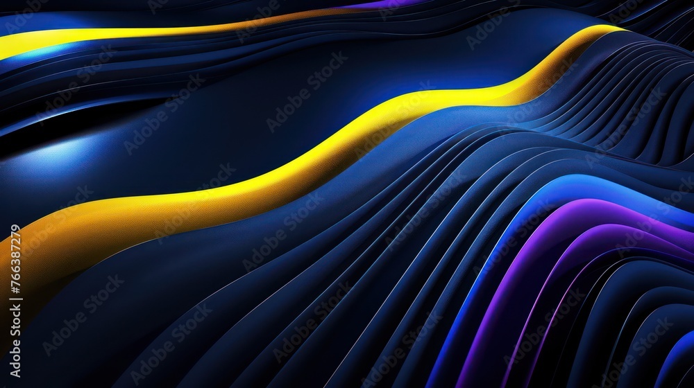 Poster abstract modern background featuring 3d shapes in the style of futuristic chromatic waves, showcasin
