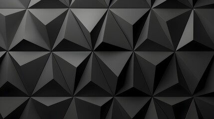 Striking Monochromatic Geometric Abstract Pattern with Triangular Facets - obrazy, fototapety, plakaty