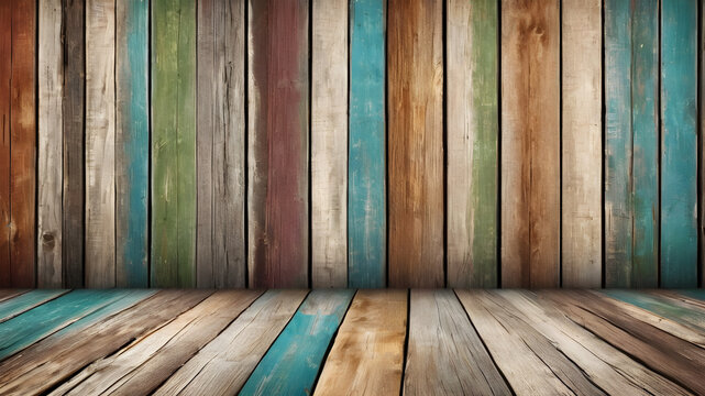 Wooden plunks as background.  AI generated image, ai