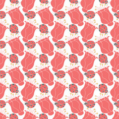 Spring floral pattern. Seamless pattern with flowers
