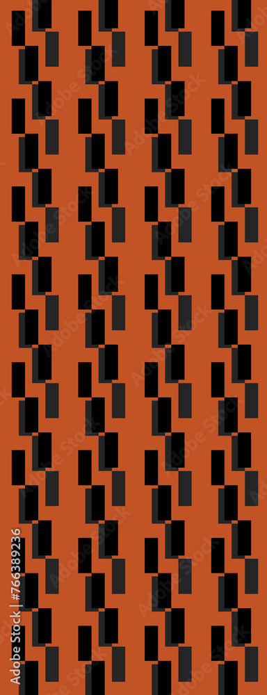 Aufkleber orange and black geometric window openings ultra-tall design modern architecture. not ai
