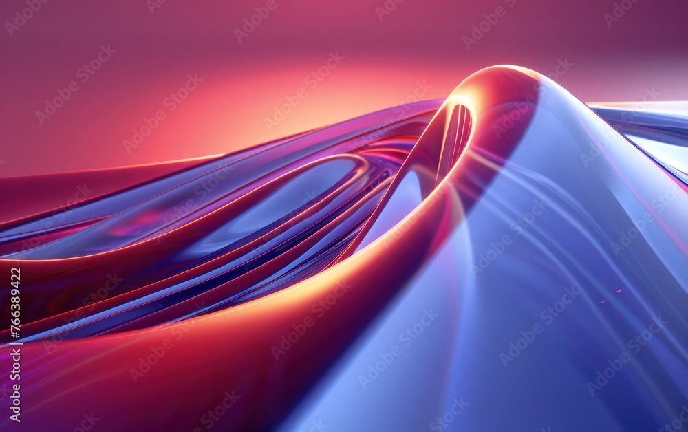 Poster abstract business background featuring dynamic 3d waves, realistic moving lines, and a futuristic gl