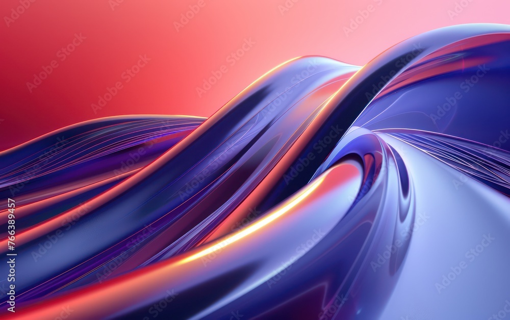 Poster depicted in a photorealistic 3d render, this abstract business background showcases dynamic 3d waves