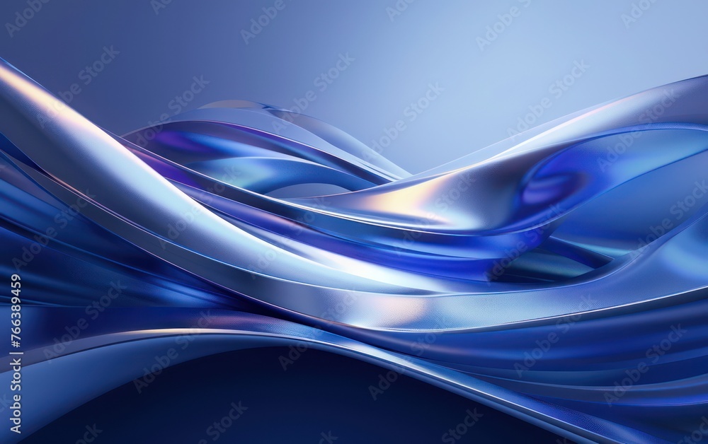 Poster an abstract business background with dynamic 3d waves, realistic moving lines, and a futuristic glow