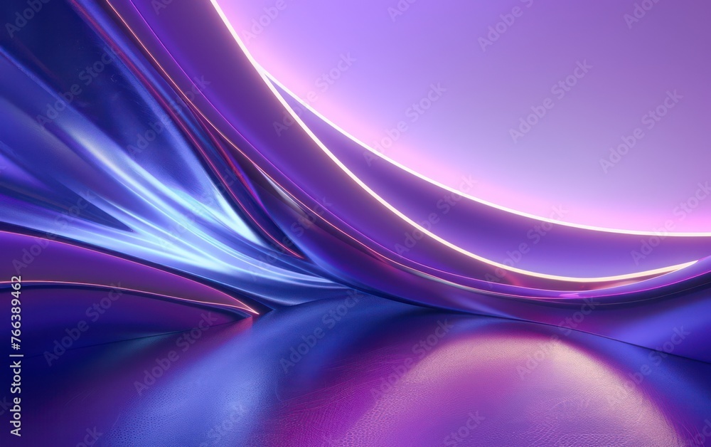 Poster the photorealistic 3d render portrays an abstract business background featuring dynamic 3d waves, re