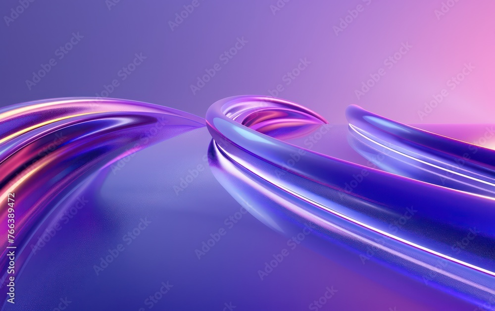 Poster realistic moving lines, dynamic 3d waves, and a futuristic glowing effect characterize this abstract