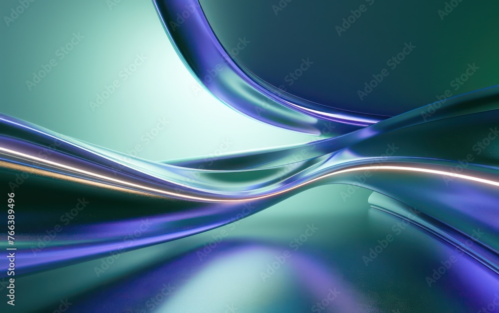 Poster in a photorealistic 3d render, an abstract business background is depicted with dynamic 3d waves, re