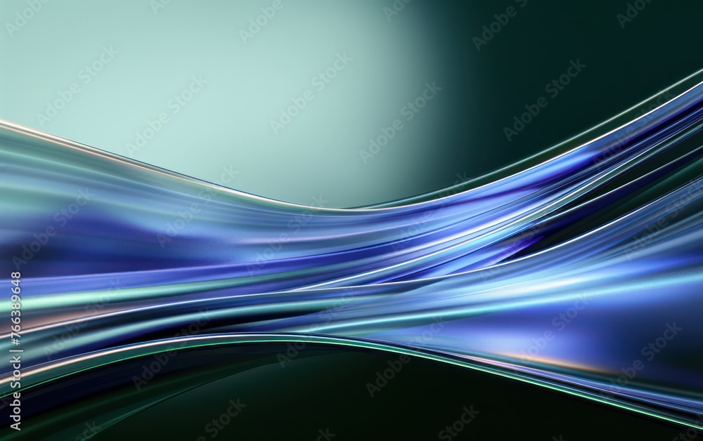 Poster featuring dynamic 3d waves, realistic moving lines, and a futuristic glowing effect in a photorealis