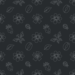 Spring floral pattern. Seamless pattern with flowers