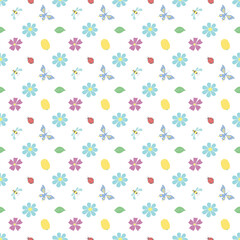 Spring floral pattern. Seamless pattern with flowers