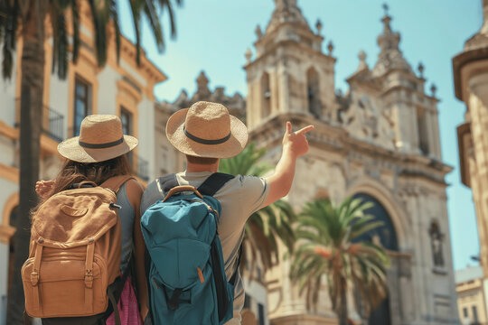 tourists in Malaga
