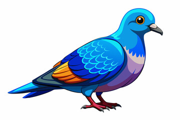 Blue eyed ground dove vector arts illustration
